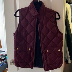 Burgundy j crew vest